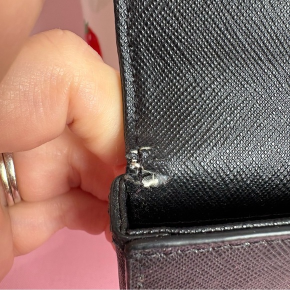 Kate Spade Black Card Holder with Gold Accent - Picture 4 of 6